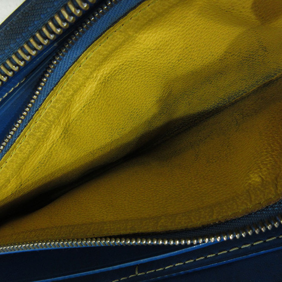 GOYARD MatignGOYARDine Round Zip Long Wallet Blue - Picture 6 of 13